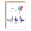 Pigeon Party&nbsp;Birthday Card

Inside verse: Hope your birthday is im-peck-able!

• Illustrated by Louise Mulgrew
• Size: A6, 4.5" x 6.25"
• Paired with a kraft envelope
• Printed in the USA.
• Eco-friendly, 100% recyclable
• Plastic-free packaging

About The Artist: Working with gouache and watercolor, Louise designs in her tiny studio in Brighton, England, inspired by her love of all animals, and passion for the natural world. Louise was named 2023 Artist of the Year by the USA Greeting Card Association