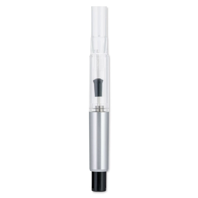 Piston-style vacuum converter for Pilot fountain pens. The converter has a 1.1ml ink capacity.

This converter fits most pilot fountain pens, but does NOT fit into the vanishing point fountain pen.&nbsp;