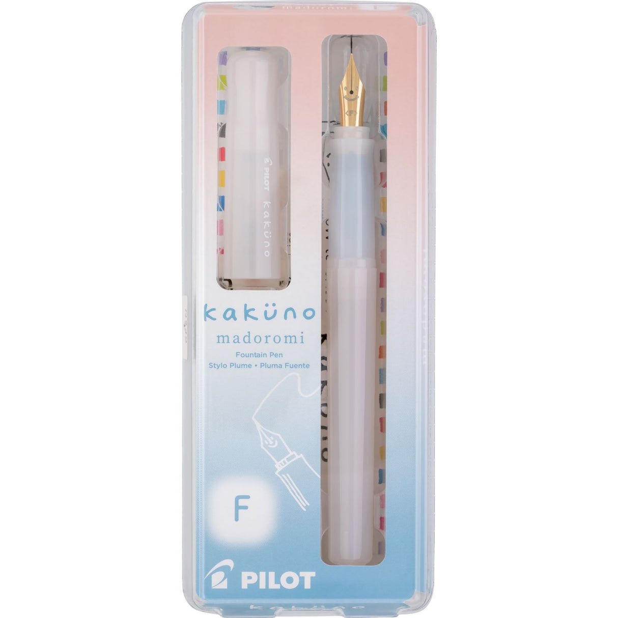 Pilot Kakuno Madoromi Fountain Pen - White