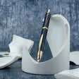 Pilot Vanishing Point Fountain Pen - Golden Journey - 2026 Limited Edition

Inspired by the Japanese art and philosophy of Kintsugi, Golden Journey honors the beauty found in transformation, resilience, and continuity. In Kintsugi, broken pottery is repaired with gold, allowing each line to become part of the object’s story rather than something to conceal. The 2026 Limited Edition brings this philosophy to life through a luminous pearlescent dark blue barrel accented with lines of metallic gold paint, crea