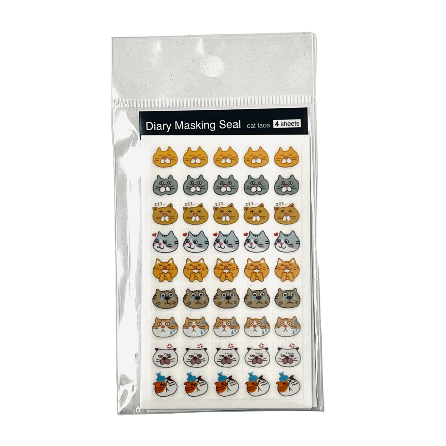 Pine Book Cat Expressions Daily Decoration Stickers