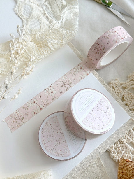 Pink Sakura Floral Washi Tape 15mm