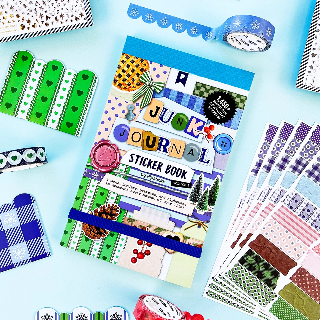You asked, we delivered! Introducing our new Winter inspired Junk Journal sticker book! With Frames, borders, patterns and alphabets you'll be able to document every moment of your life with whimsy and delight! Perfect to junk journal, collage, and scrapbook your way through the season. 