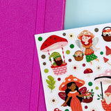 Take a stroll through a magical mushroom forest with Toadstool Travels! This whimsical woodland sticker sheet features toadstools, forest creatures, and cozy nature-inspired illustrations perfect for fairy garden spreads and storybook journaling.