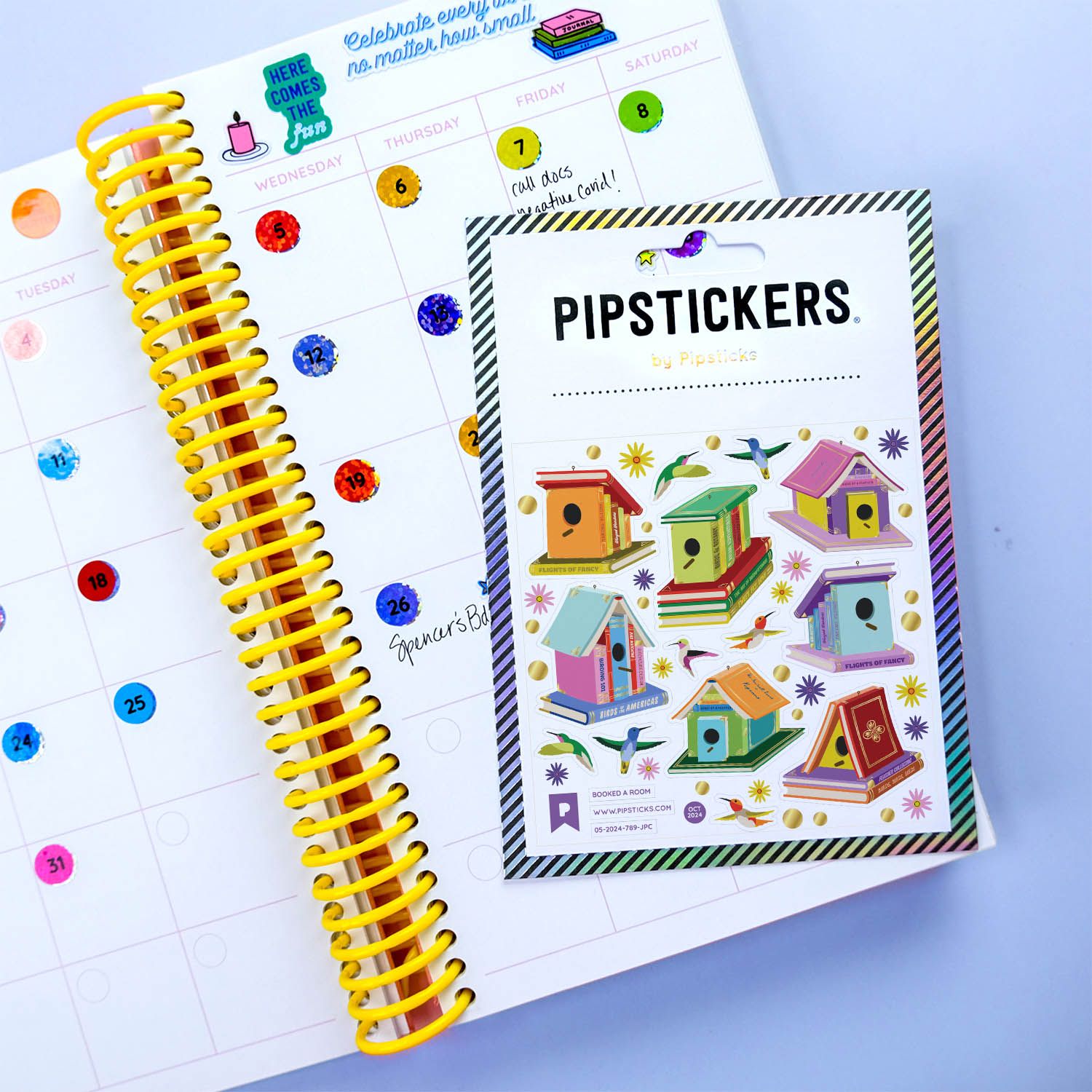 Pipsticks - Booked A Room Sticker Sheet

PipStickers are the PERFECT gift for the sticker lover in your life - even if it's you! These unique PVC designs come on a clear backing and cannot be found anywhere else.

Includes one 4'' x 4'' sheet of Booked A Room PipStickers and includes the Pipsticks manifesto.