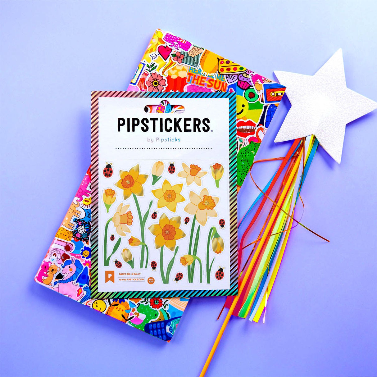 Pipsticks - Daffo-Dilly-Dally Sticker Sheet

PipStickers are the PERFECT gift for the sticker lover in your life - even if it's you! These unique PVC designs with holograghic gold foil accents come on a clear backing and cannot be found anywhere else.

Includes one 4'' x 4'' sheet of Daffo-Dilly-Dally PipStickers and includes the Pipsticks manifesto.