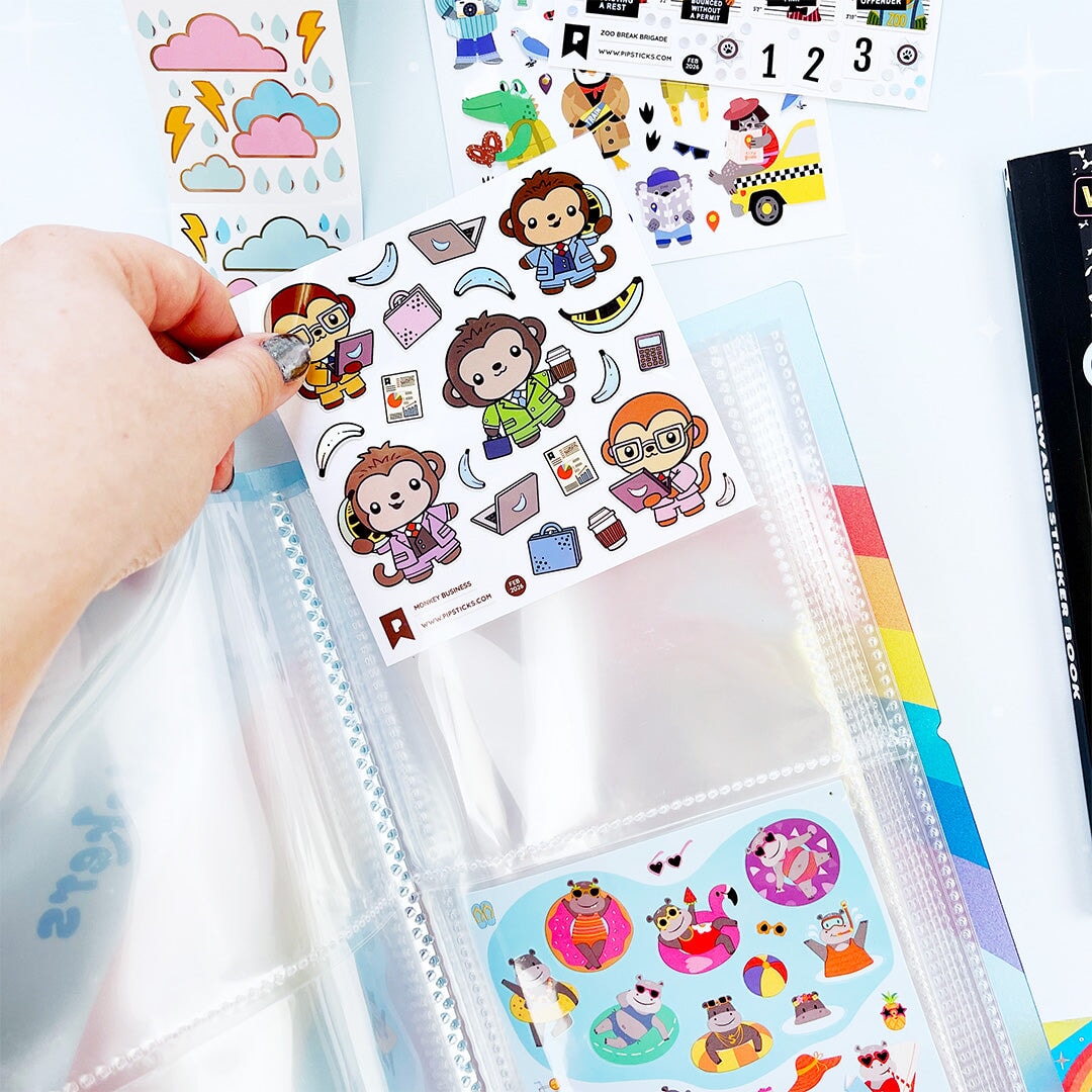 Pocket Type Sticker Pipsticks - My Stickers Pocket Sticker Keeper – Little Craft Place
