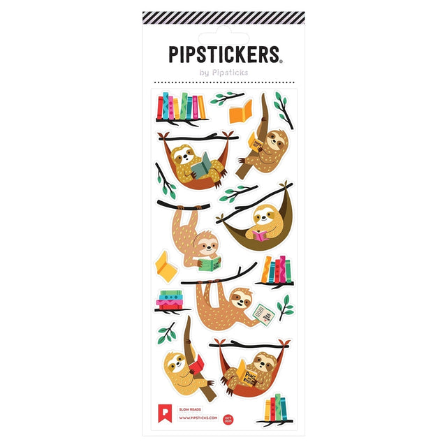 PipStickers are the PERFECT gift for the sticker lover in your life - even if it's you! These unique PVC designs with gold foil accents come on a clear backing and cannot be found anywhere else.

Includes one 3" x 7" sheet of Slow Reads PipStickers and includes the Pipsticks manifesto.