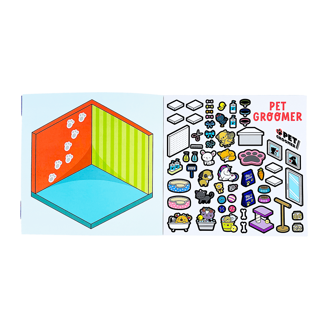 Welcome to Tinytown - where STICKERS make your world come to life!

With 10 scenes and over 450 of the cutest stickers at your fingertips, you can design, decorate, and dream up our very own sticker world. Arrange furniture, merchandise shelves, and give each scene a story of its own—you’re the architect of this magical Tinytown!

Perfect for on-the-go entertainment, or meditative stickering (it’s a thing!), this book was made for sticker lovers, storytellers, and crafty creatives of all ages! 

Includes: 
