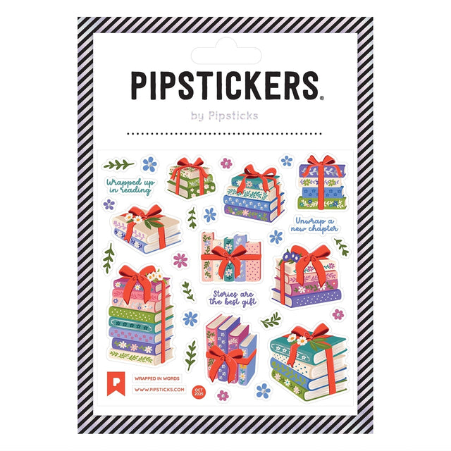 Pipsticks - Wrapped in Words Sticker Sheet

PipStickers are the PERFECT gift for the sticker lover in your life - even if it's you! These unique PVC designs with silver foil accents come on a clear backing and cannot be found anywhere else.

Includes one 4" x 4" sheet of Wrapped In Words PipStickers and includes the Pipsticks manifesto.