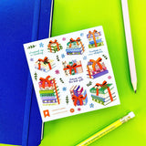 Pipsticks - Wrapped in Words Sticker Sheet

PipStickers are the PERFECT gift for the sticker lover in your life - even if it's you! These unique PVC designs with silver foil accents come on a clear backing and cannot be found anywhere else.

Includes one 4" x 4" sheet of Wrapped In Words PipStickers and includes the Pipsticks manifesto.