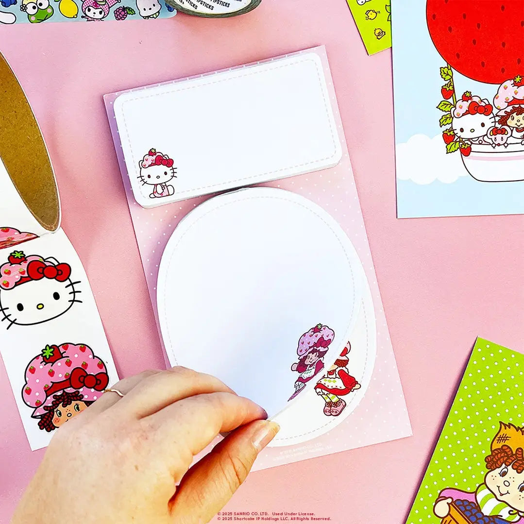 Sweet, simple, and ready for all your notes—this Hello Kitty &amp; Friends notepad set adds a little extra charm to your everyday lists 💕 Featuring soft pink polka dots with adorable character accents, each page has plenty of space for reminders, doodles, or messages that need a cute upgrade. Perfect for desks, backpacks, or passing notes the fun way—because even your to-dos should look this good.

Take your reminder game to a whole new level with this pretty set of NUMBER different memo pads! Use them in 