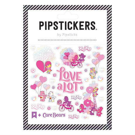 PipStickers are the PERFECT gift for the sticker lover in your life - even if it's you! These unique wood-free paper designs come on a clear backing and cannot be found anywhere else.

Includes one 4" x 4" sheet of Care Bears Love A Lot PipStickers and includes the Pipsticks manifesto.