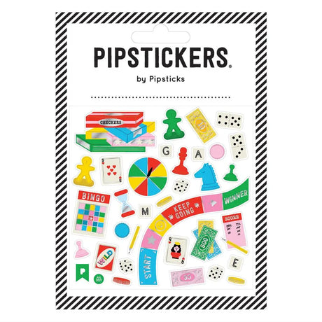 PipStickers are the PERFECT gift for the sticker lover in your life - even if it's you! These unique PVC designs with holographic foil accents come on a clear backing and cannot be found anywhere else.

Includes one 4'' x 4'' sheet of Get Your Game On PipStickers and includes the Pipsticks manifesto.