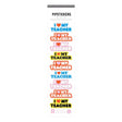 PipStickers are the PERFECT gift for the sticker lover in your life - even if it's you! These unique PVC designs with silver foil accents come on a clear backing and cannot be found anywhere else.

Includes one 2" x 8" sheet of I Heart My Teacher PipStickers and includes the Pipsticks manifesto.