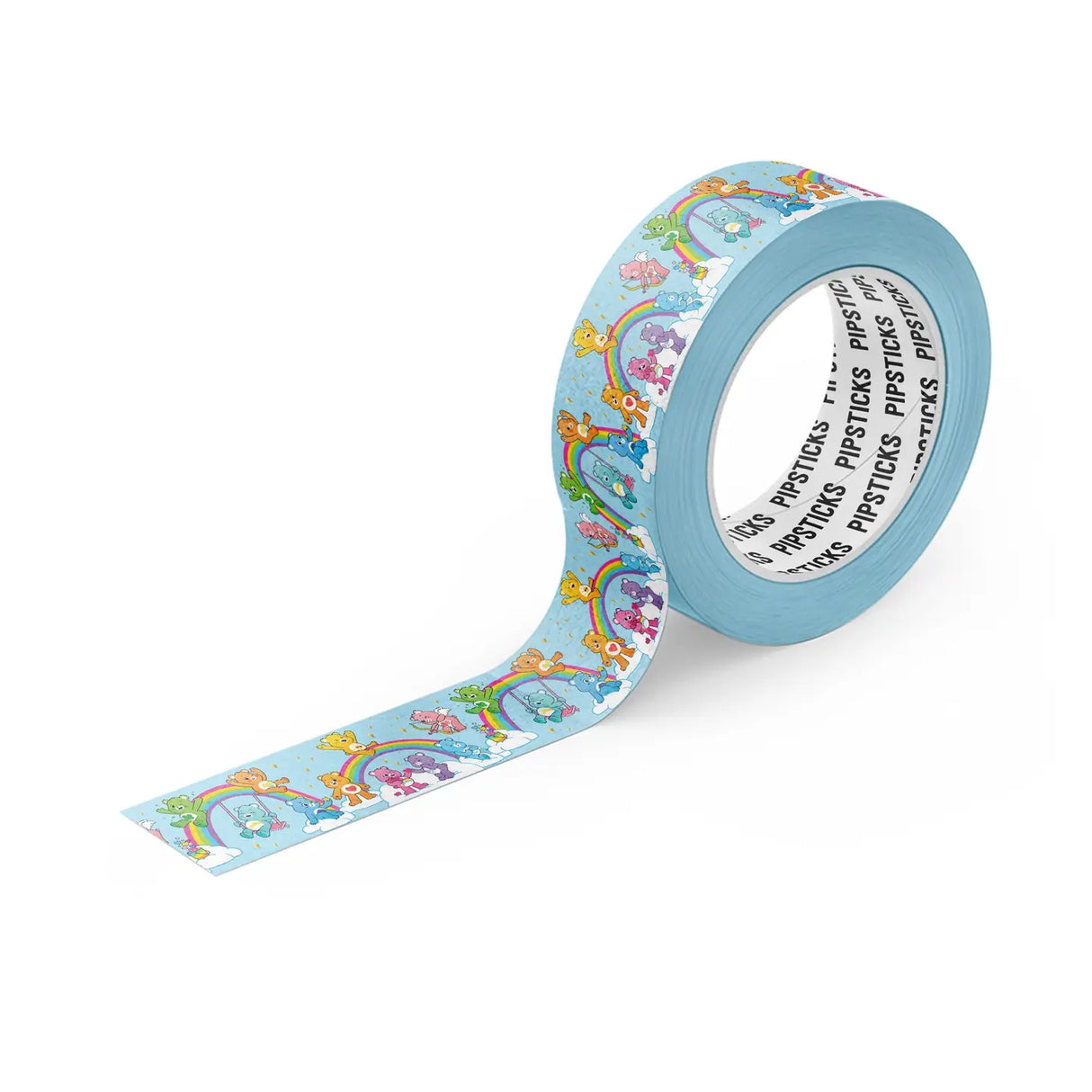 It's finally here - the washi of your dreams! Pipsticks washi tape is amazing paper tape that's removable with just the right amount of tack. It's perfect for crafting, wrapping and decorating everything in your life! Use it on your planner, bullet journal, inspo wall, snail mail, ANYTHING!!

Includes one 15mm x 10m roll of Care Bears Rainbow Play Washi with pink foil accents.