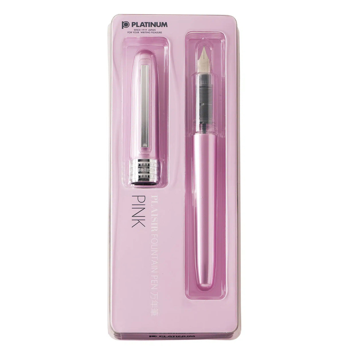 Platinum Plaisir Fountain Pen F Nib - Pink