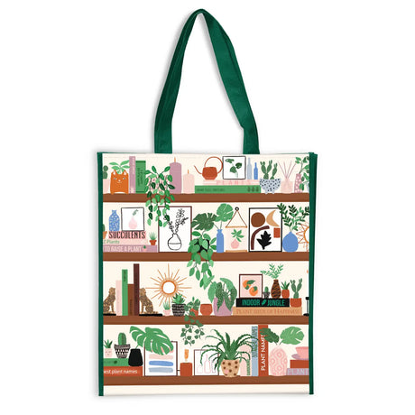 Our new Plant Shelfie reusable shopping bag features our bestselling puzzle print of the plant obsessed home dweller while being stylish and eco-friendly. The bag is also spacious and roomy, with plenty of space to hold all your essentials. It's also lightweight and easy to carry, making it perfect for everyday use. This unique shopping bag is a great way to show off your style while also doing your part for the environment.