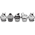 Black self-inking cupcakes cartridge to fit into PLUS Decoration Roller Applicator. Uses a pigment and oil-based ink.