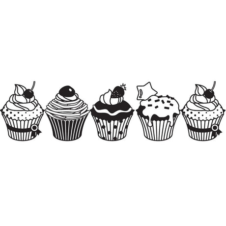 Black self-inking cupcakes cartridge to fit into PLUS Decoration Roller Applicator. Uses a pigment and oil-based ink.