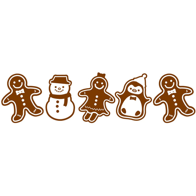 Self-inking gingerbread cartridge including the PLUS Decoration Roller Applicator. Uses a pigment and oil-based ink.