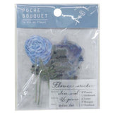 Poche Bouquet Seal Blue Flake Sticker