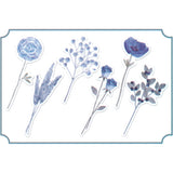 Poche Bouquet Seal Blue Flake Sticker