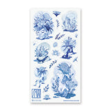 💐🌀 Step into @so.meurdok’s surreal garden, where faces, hands, feet, and figures blossom into living bouquets. Lush florals and striking blue details blur the line between body and bouquet, while foil accents trace every elegant curve like enchanted brushstrokes. A tiny art gallery, now in sticker form. Art by: @so.meurdok

Top Coating: Blue foil
Adhesive Layer: Paper
Backing Layer: Paper
6.69" x 3.54".
Weight - 0.03lbs
1 sheet included