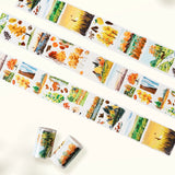 Celebrate autumn’s vibrant palette with&nbsp;Amber Leaves Wide Washi/PET Tape. From golden yellows to rustic reds and deep browns, the watercolor designs capture the essence of a crisp Fall day. Complete with poetic quotes, each pre-cut piece makes your pages effortlessly beautiful.

Brand: WT ( The Washi Tape Shop)

Material: PET Clear Tape
Pre-cut PET Tape
Size: 65mm×5m
Design Loop: 100cm
Material: PET Clear Tape