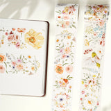 Say hello to warm days and even warmer vibes with our&nbsp;Pre-cut Floral Finch Wide PET Tape. Featuring soft orange florals and dainty finches, this tape is like golden hour wrapped on a roll. It’s pre-cut, so you can peel, stick, and get creative without the scissors scramble. Whether you’re journaling, planning, or decorating happy mail, this one’s got that sweet sunny magic your pages have been waiting for.

Brand: WT (&nbsp;The Washi Tape Shop)
Pre-cut PET Tape
Size: 60mm×5m
Design Loop: 100cm