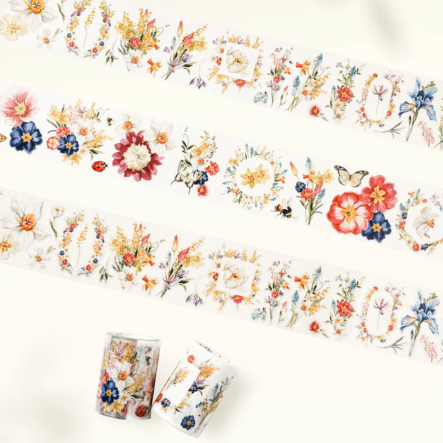Step into the soft rustle of a summer meadow with the&nbsp;Pre-cut Sunlit Meadow Wide PET Tape. With every pre-cut piece, golden florals and sun-drenched grasslands come alive, bringing a touch of nature’s carefree rhythm to your creative pages. Like sunlight captured on paper, it’s a gentle invitation to pause, breathe, and create in full bloom.

Brand: WT (&nbsp;The Washi Tape Shop)
Pre-cut PET Tape
Size: 60mm×5m
Design Loop: 100cm
