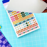 Get ready to level up your planning game! This sticker book is packed with a mix of fun and functional stickers that will take your daily grind from "meh" to magical.&nbsp;

Whether you're scheduling, goal-setting, or decorating your planner, these stickers will brighten your layouts (and your mood!). From tracking your to-dos to marking special occasions, we've got you covered with a sticker for every vibe!