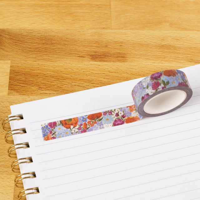 Primavera Washi Tape

Our washi tape is made for paper lovers, pen pals, and anyone who gets butterflies in the stationery aisle. Perfect for journaling, scrapbooking, decorating envelopes, or adding a personal touch to planners and calendars. It's gentle on paper, easy to tear by hand, and removable without leaving residue, so you can rearrange, redo, and re-stick as needed.

Design Features:&nbsp;

Each roll measures 15mm wide on a 10m roll
Full color repeating pattern
Washi tape dispenser packaging
Print