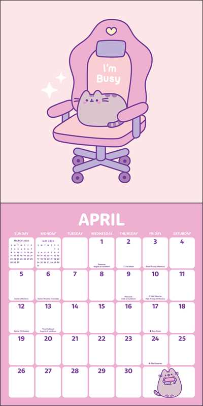 Pusheen 2026 Wall Calendar By Claire Belton
