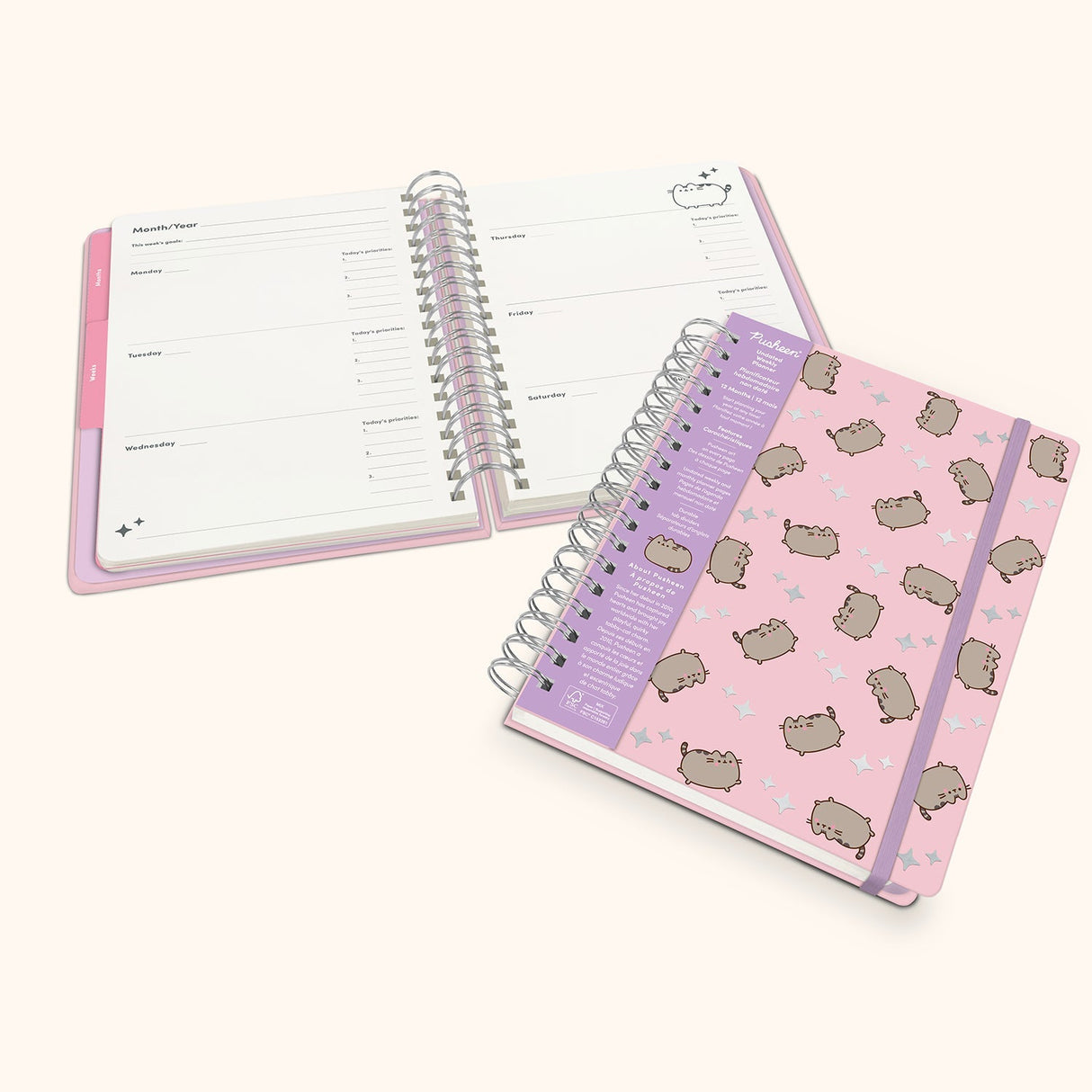 Pusheen Sparkles Undated Tri-Tab Planner