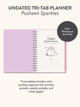 Pusheen Sparkles Undated Tri-Tab Planner