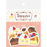 Pegatinas de hojuelas de pastel
