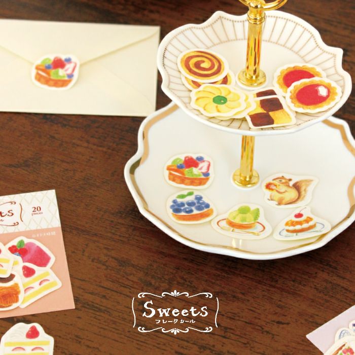 Pegatinas de hojuelas de pastel