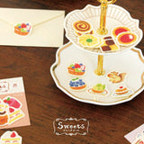 Pegatinas de hojuelas de pastel