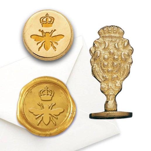 Queen Bee Florentine Brass Wax Seal Stamper