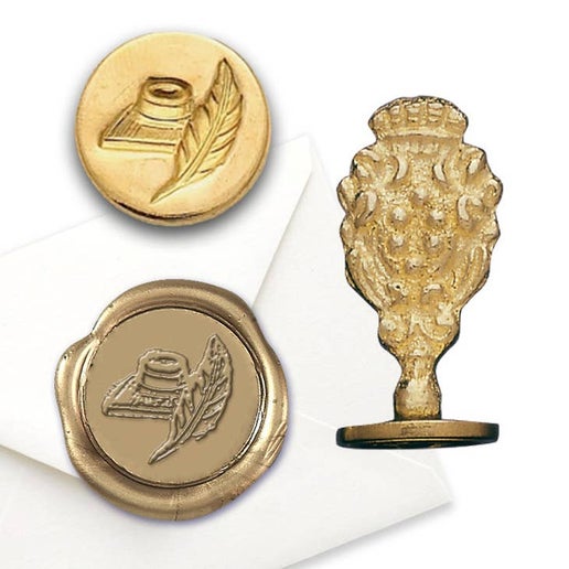 Quill & Ink Florentine Brass Wax Seal Stamper