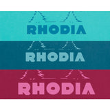 Rhodia's iconic staple-bound pad, now available in three distinct new colors: Azure, Peacock, and Plum.

Made in France
Size: 8.25 x 11.75""

80gsm ultra white paper, graph grid
Fountain pen and marker friendly
80 microperforated pages
Cardboard underside provides a firm writing surface

Includes 1 Notepad. Cover color is selected at random.