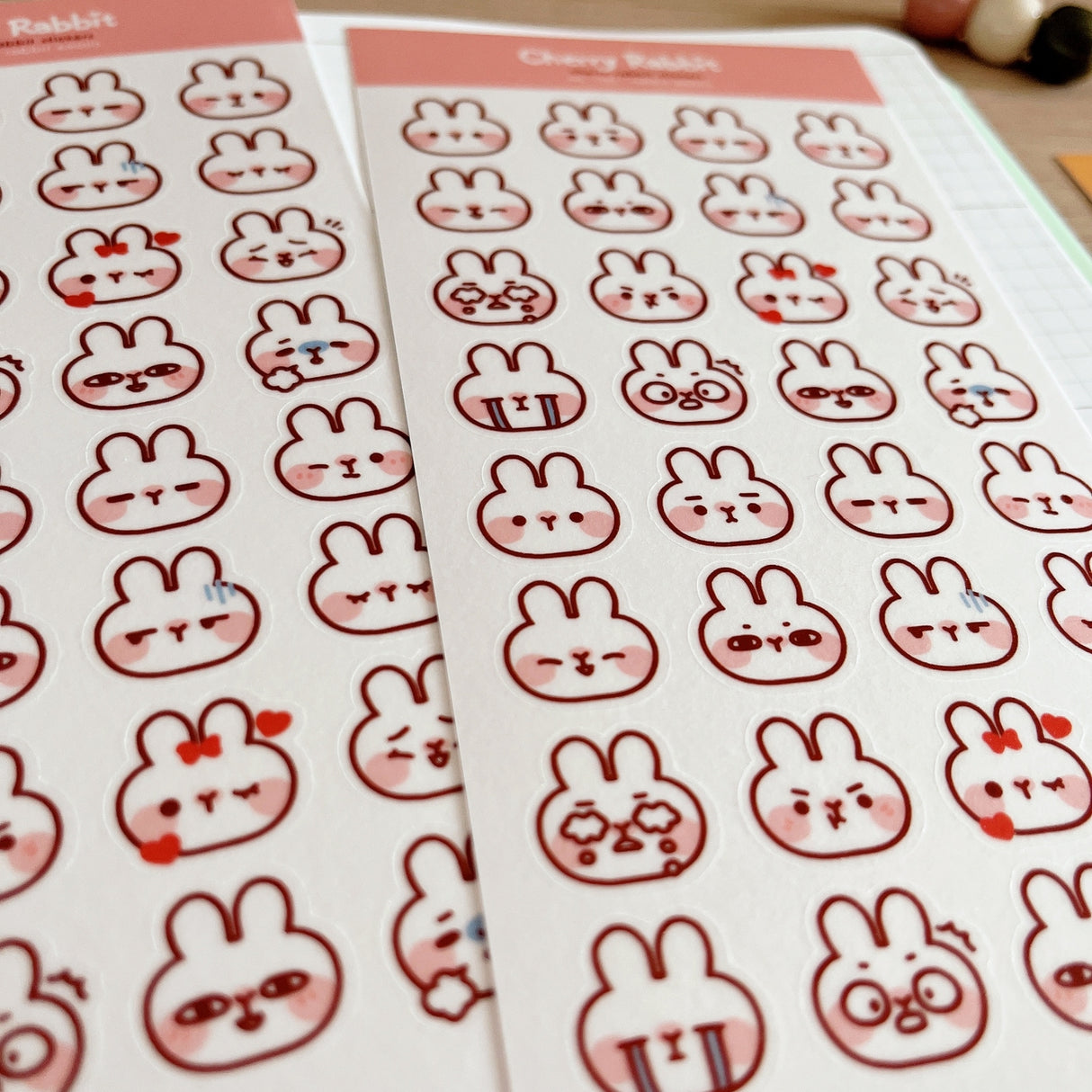Cherry Rabbit Rabbit Emojis Sticker