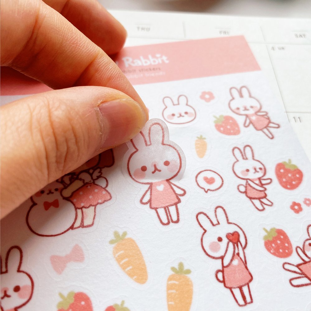 Rabbit Friends Sticker Sheet