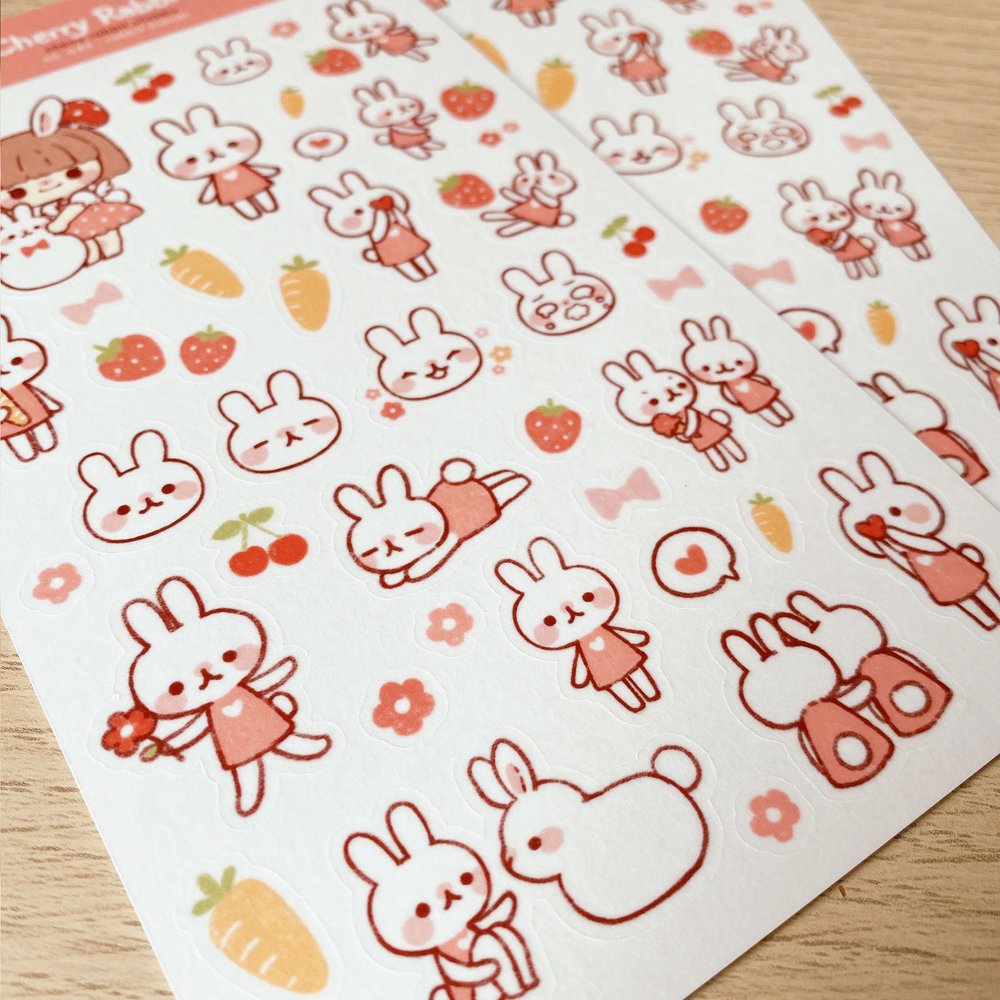 Rabbit Friends Sticker Sheet