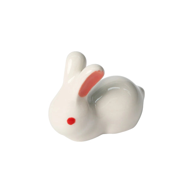 Rabbit Bunny porcelain chopstick rest / pen rest.