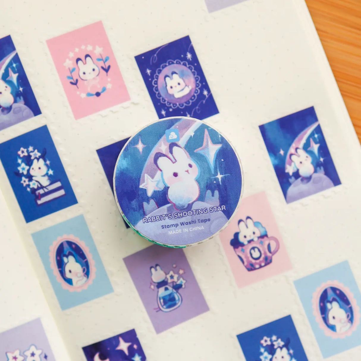 Rabbit's Shooting Star Stamp Washi Tape Thousand Skies