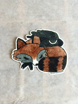 Shelley Couvillion - Raccoon & Crow Forest Vinyl Sticker