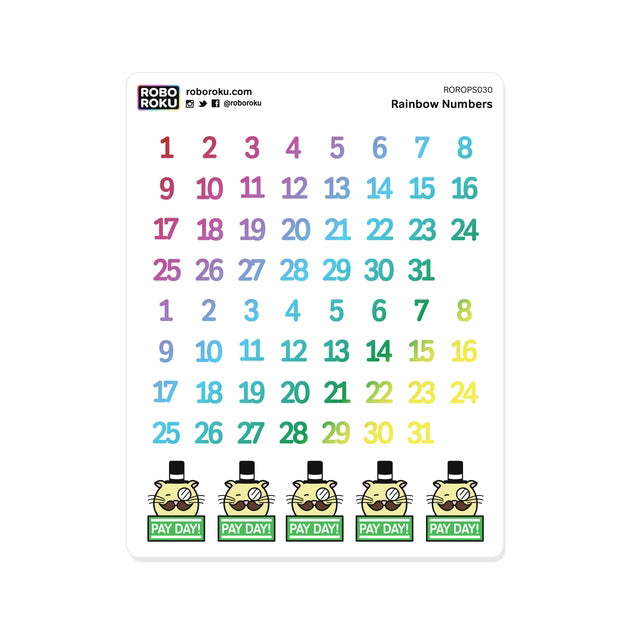 Rainbow Dates Planner Stickers