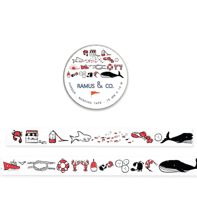 Ramus &amp; Co. - Harbor Washi Tape

10 meters of lovable masking tape. A fashionable embellishment for projects, planners, notebooks, notecards, greeting cards, envelopes and invitations. Ramus &amp; Co. masking tape is safe to use on walls, tables, refrigerators, doors and windows. Irresistible designs that will find their way onto everything. Perfect for crafting and gifting!

15mm x 10m
Adhesive tape roll,
Shrink wrapped with unique label
Designed in USA, imported.

By Ramus &amp; Co.